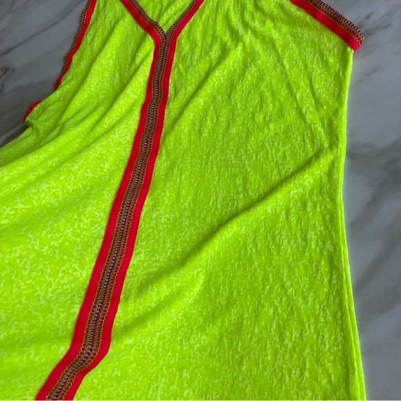 Pitusa Inca Mini Sun Dress Beach Cover Up in Lemon Yellow Petite XS - Picture 6 of 11